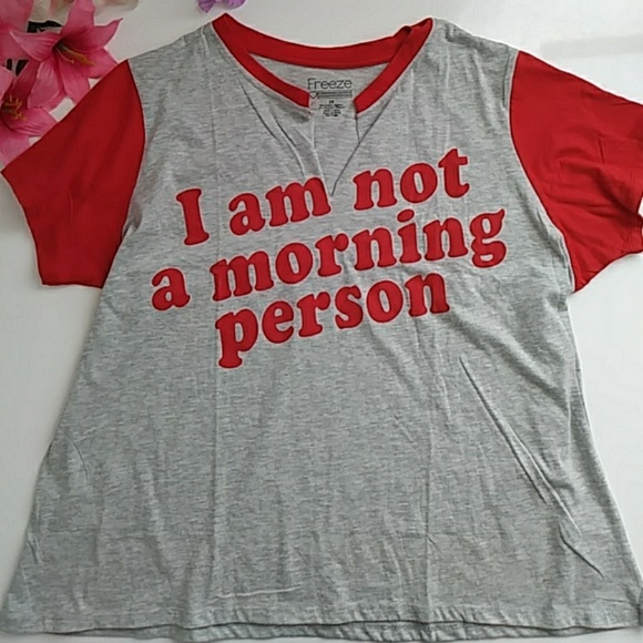 Freeze Tops - Gray & Red Not a Morning Person 3X